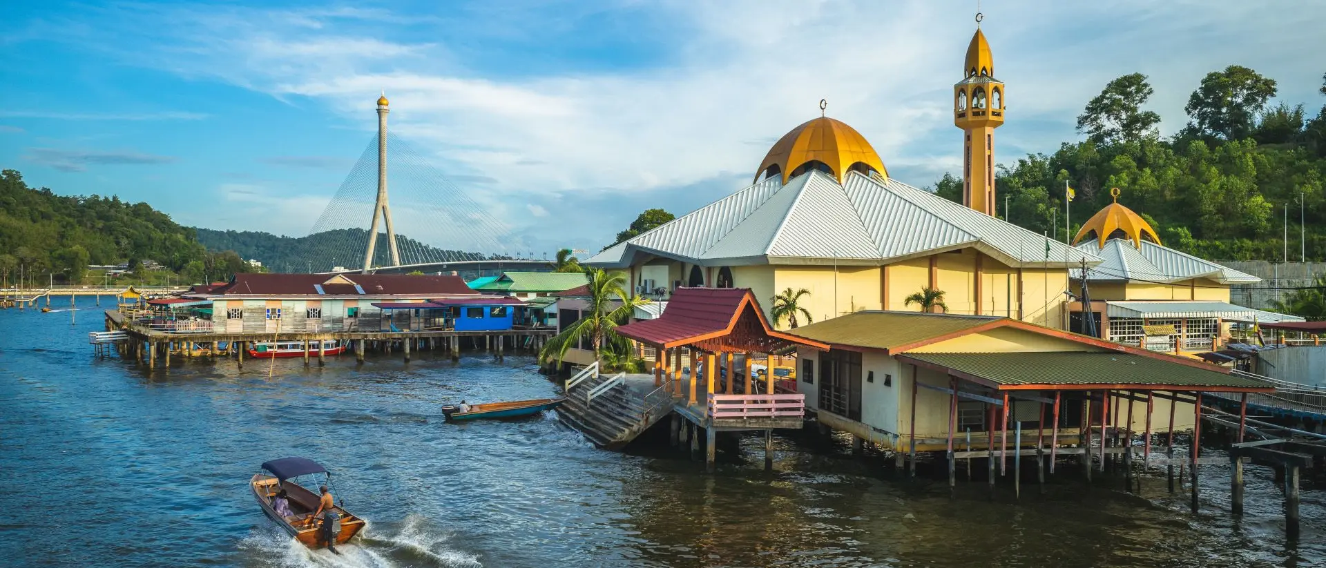 Kampong Ayer water village in Bandar Seri Begawan, Brunei
