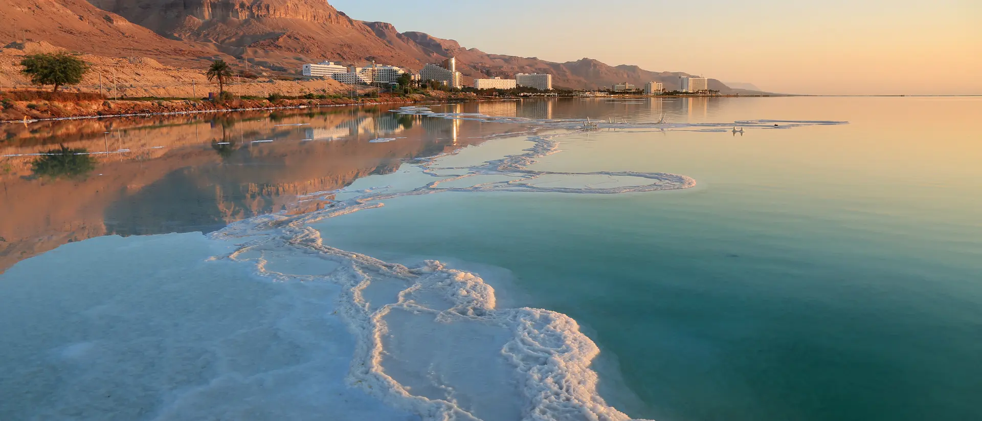 Salt deposits, typical landscape of the Dead Sea