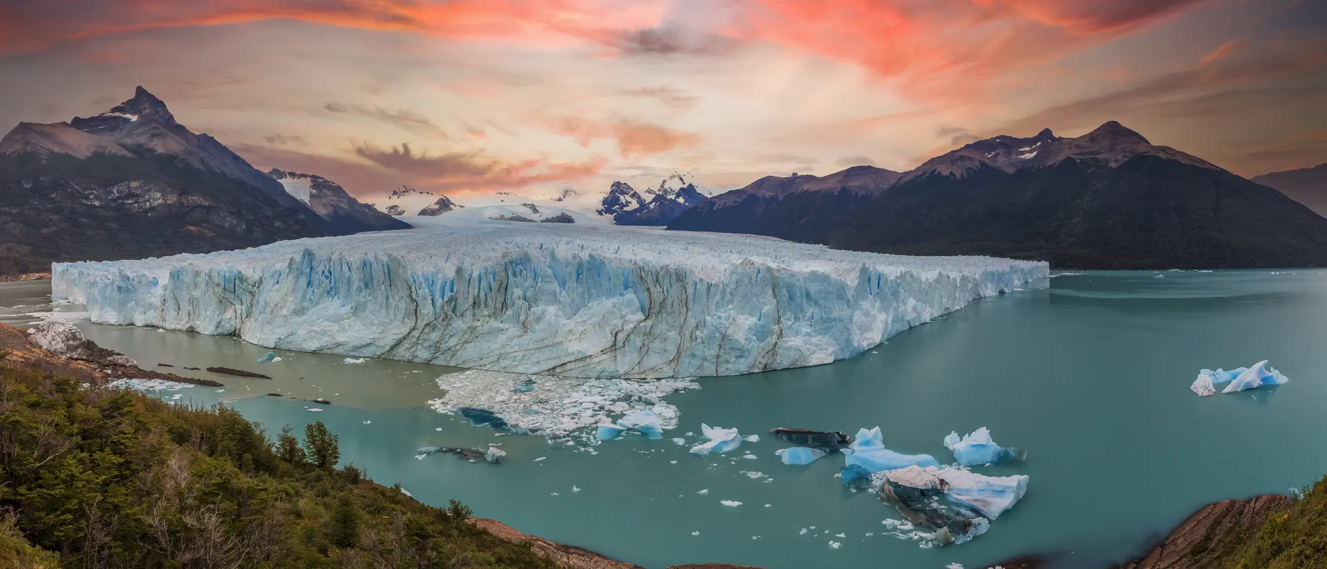 Los Glaciares National Park Vew of glacier in El Calafate, Patagonia - Argentina, Los Glaciares National Park, Santa Cruz Province