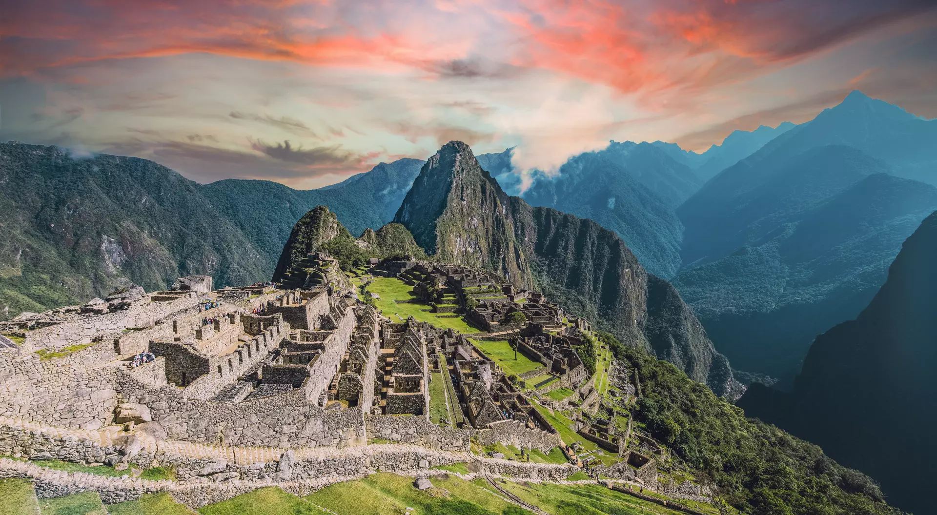 Machu Picchu The ancient city of the Inca Empire hidden high up in the Andean mountains.