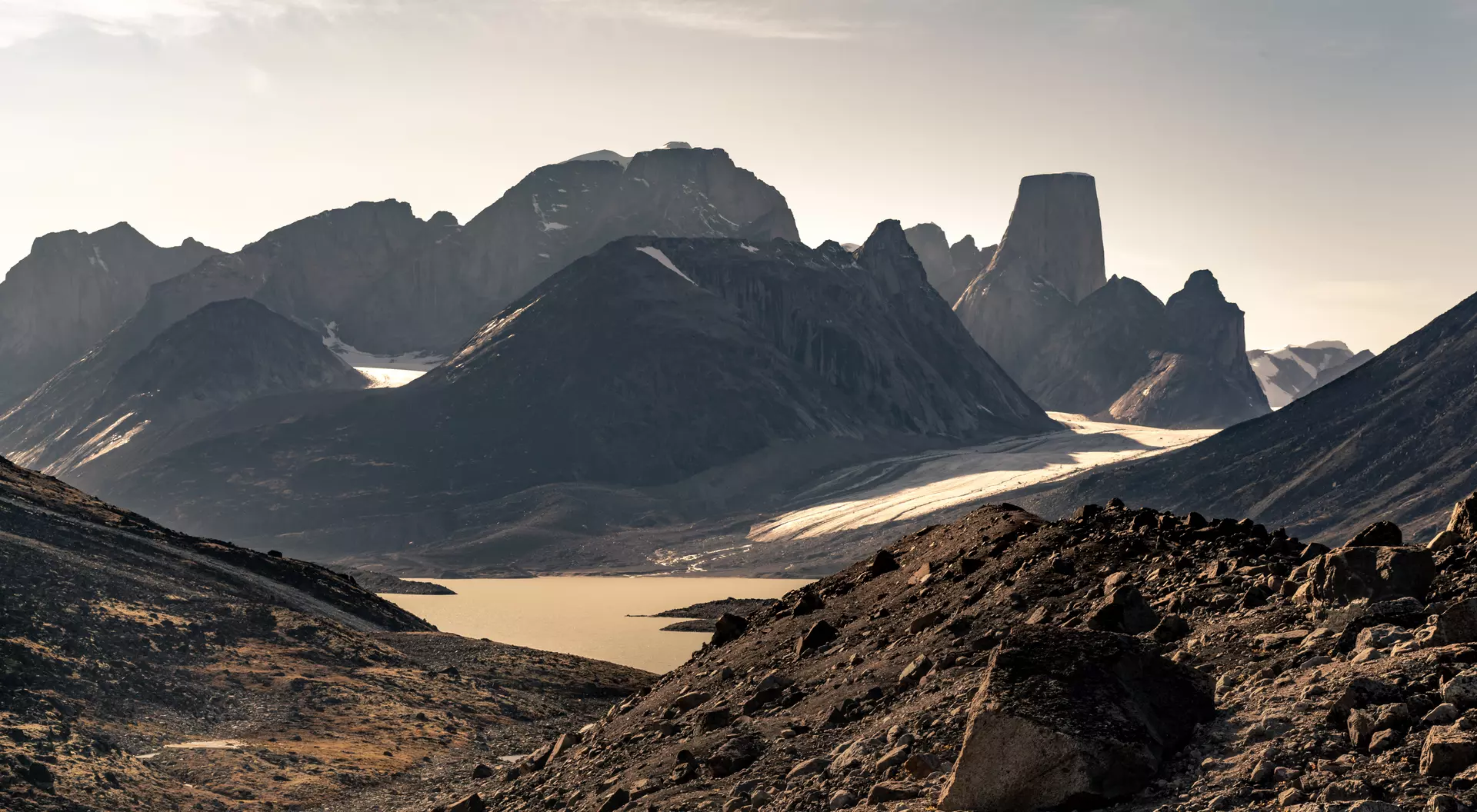 Mt. Asgard, Auyuittuq National Park "Iconic granite rock of Mt.Asgard towers above Turner glacier in late summer afternoon light. Remote arctic valley of Akshayuk pass, Baffin Island, Canada "