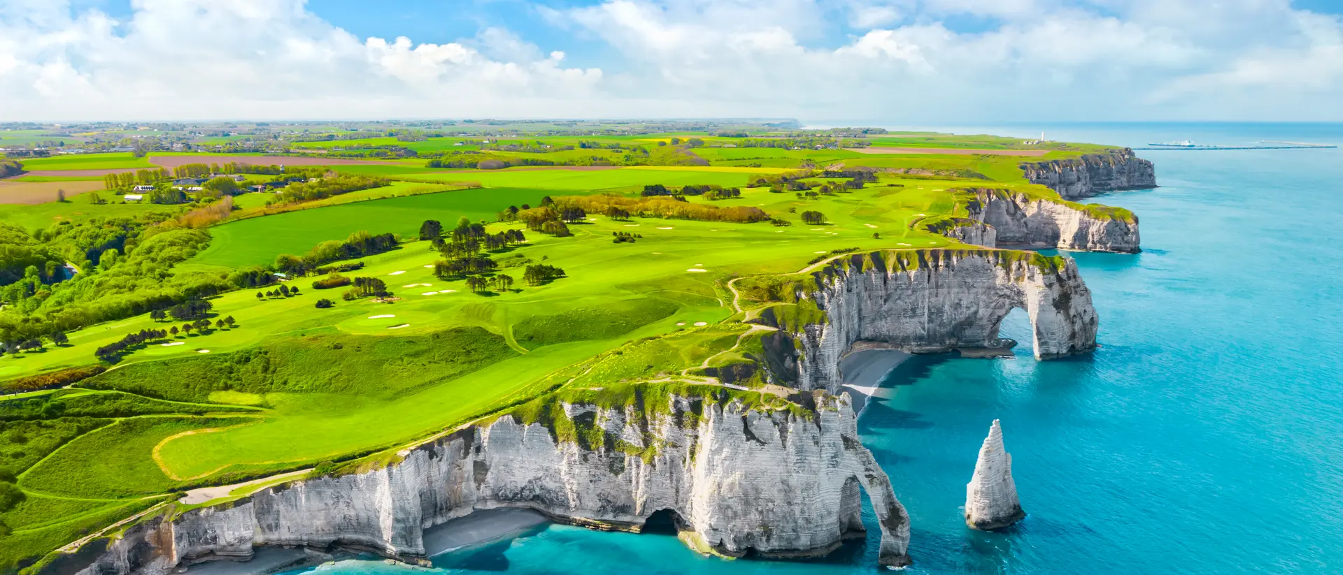 Picturesque panoramic landscape on the cliffs