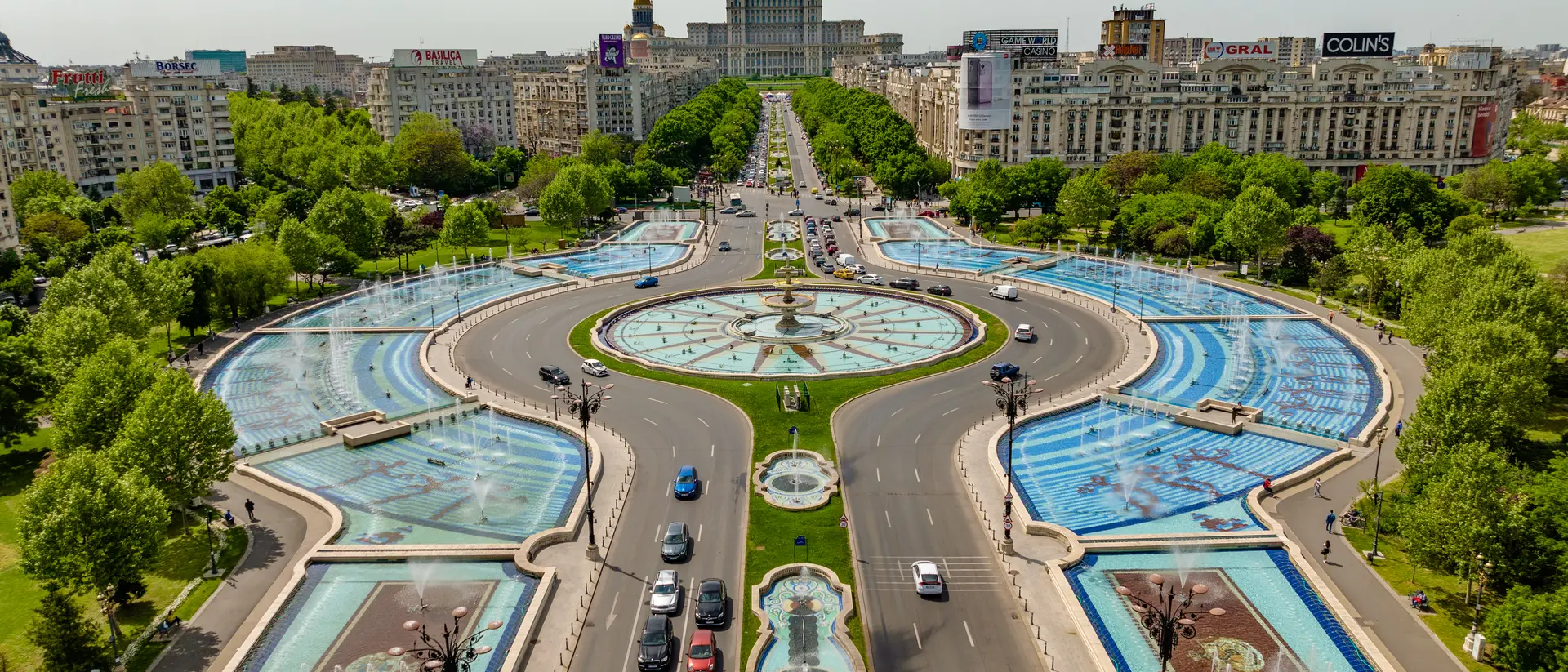 Metropolitan Area Mavic 3 4k drone shot of a urban metropolitan area at Bucharest