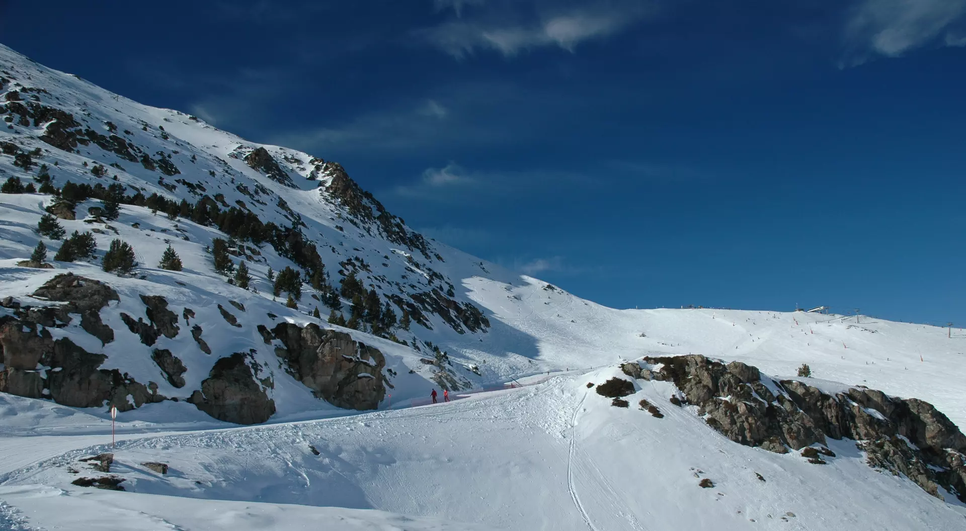 A gentle blue ski run called Tortuga in Grau Roig