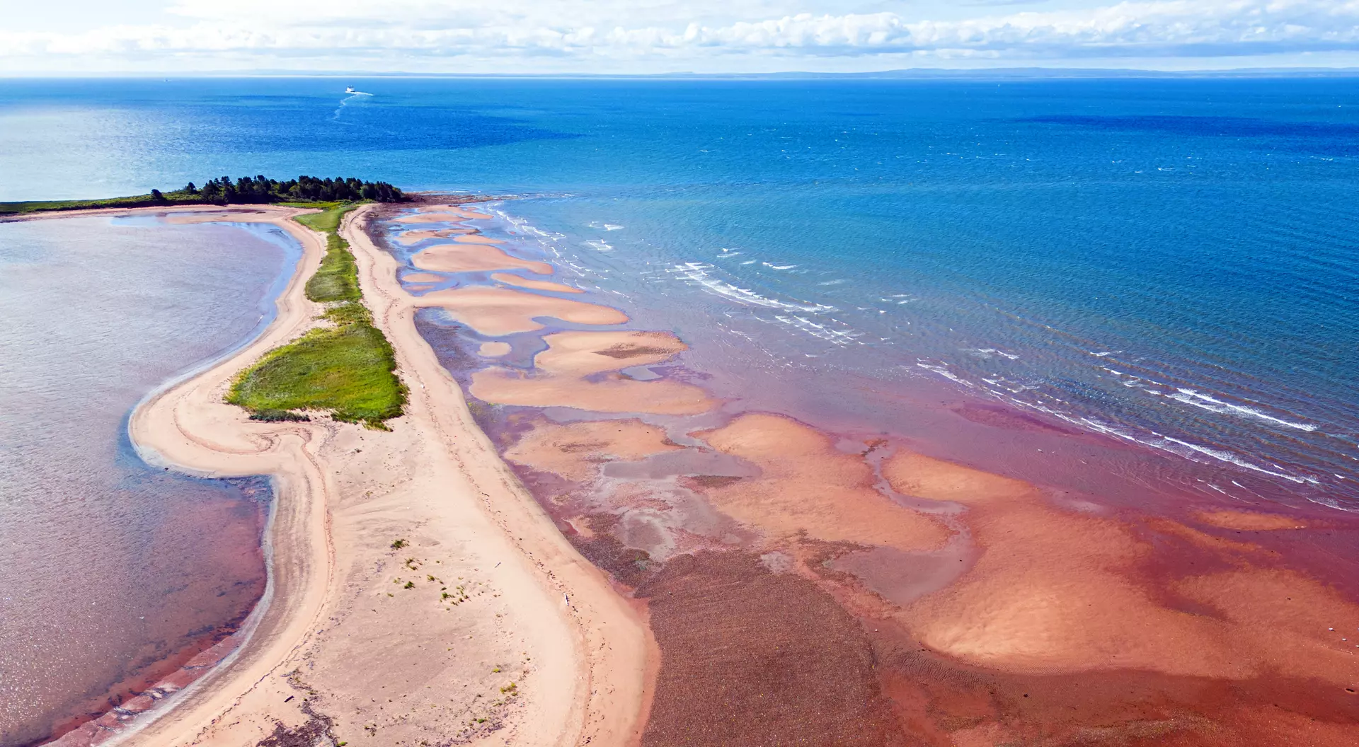 Red sandy beaches on the atlantic coast