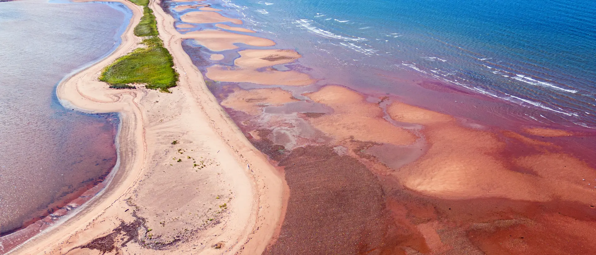 Argyle Shore Provincial Park, Prince Edward Island Red sandy beaches on the atlantic coast