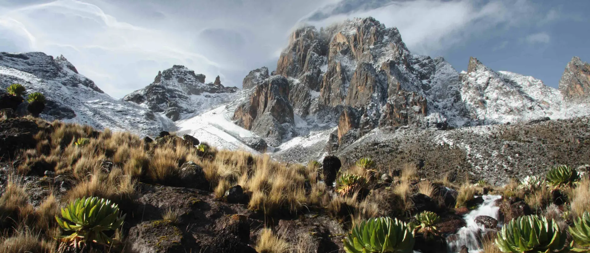 Shipton Camp, Mount Kenya Sunrise on Mount Kenya from Shipton Camp