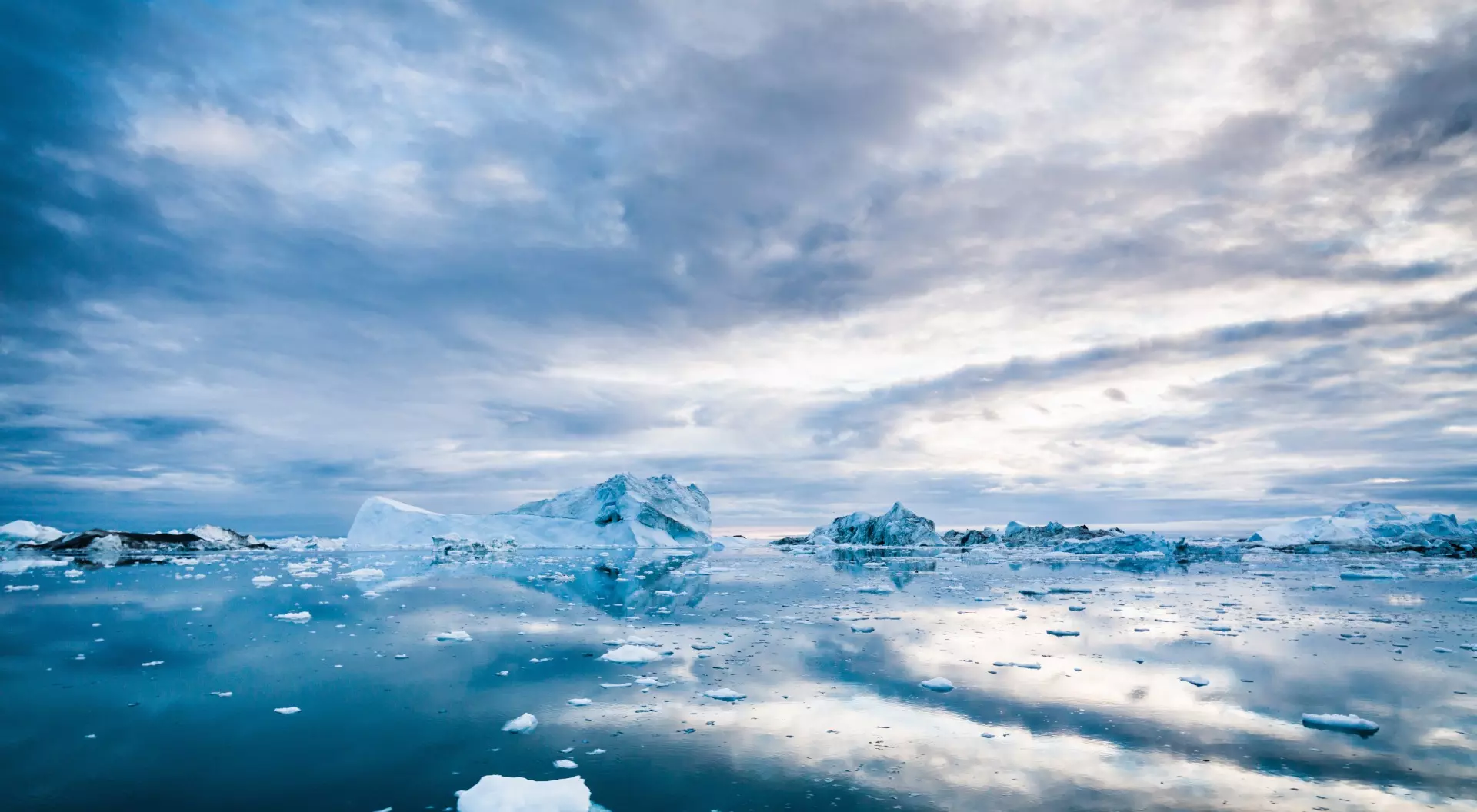 Arctic Icebergs Greenland Ilulissat Ice Fjord Morning Sunrise