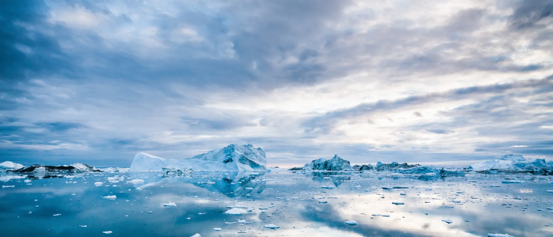 Arctic Icebergs Greenland Ilulissat Ice Fjord Morning Sunrise