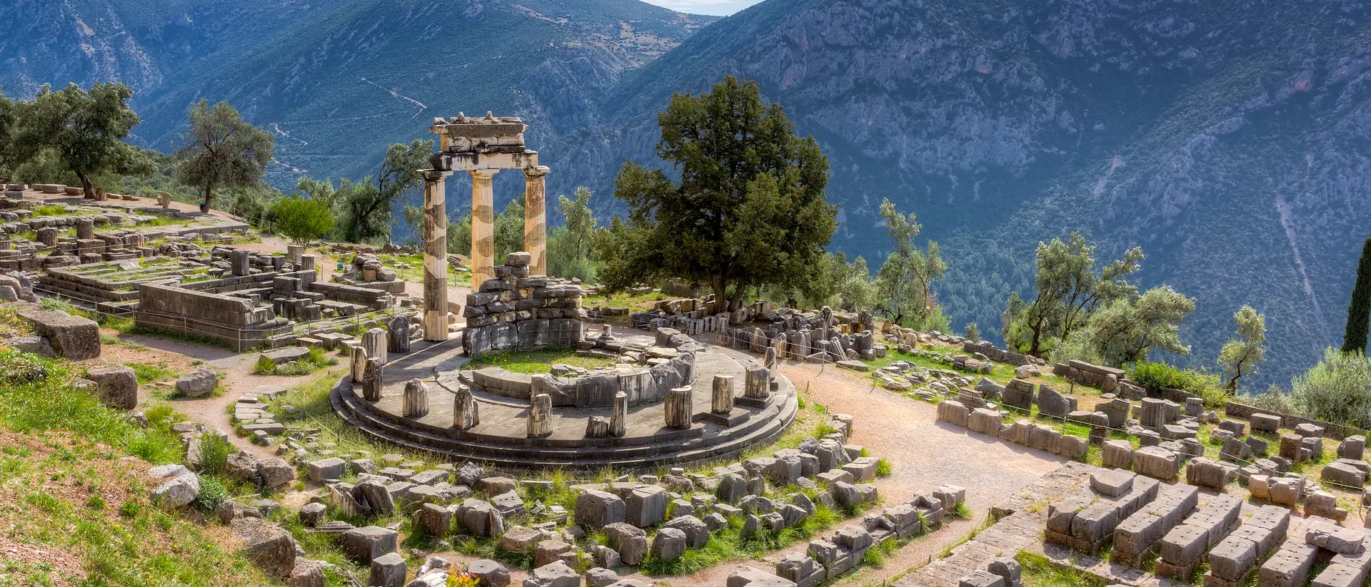 Athena Pronaia, Delphi View of the Tholos at the sanctuary of Athena Pronaia