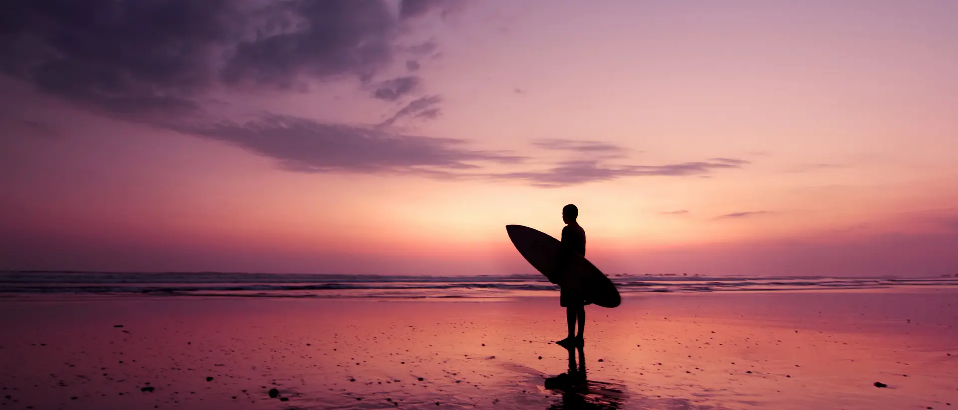 Costa Rica's Pacific Coast Surfer at sunset