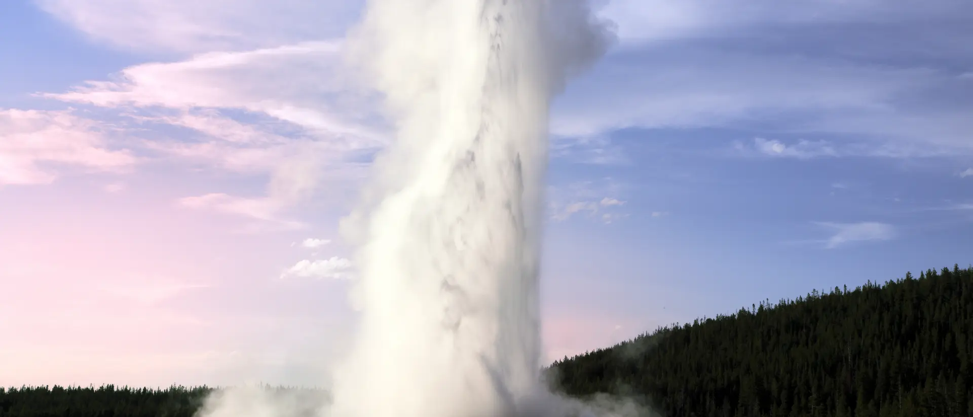 Old Faithful Geyser Most popular geyser in the world, the Old Faithful in the Yellowstone National Park USA