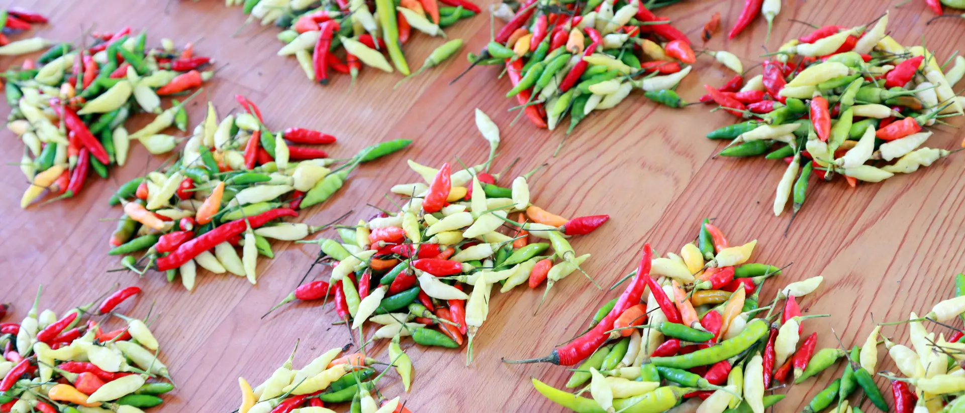 Hot Chili peppers at a market in Victoria, Mahe Island, Seychelles