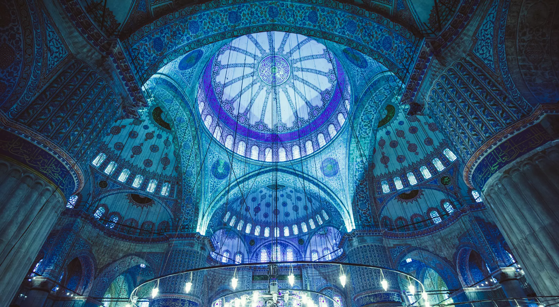 Interior of the Blue Mosque