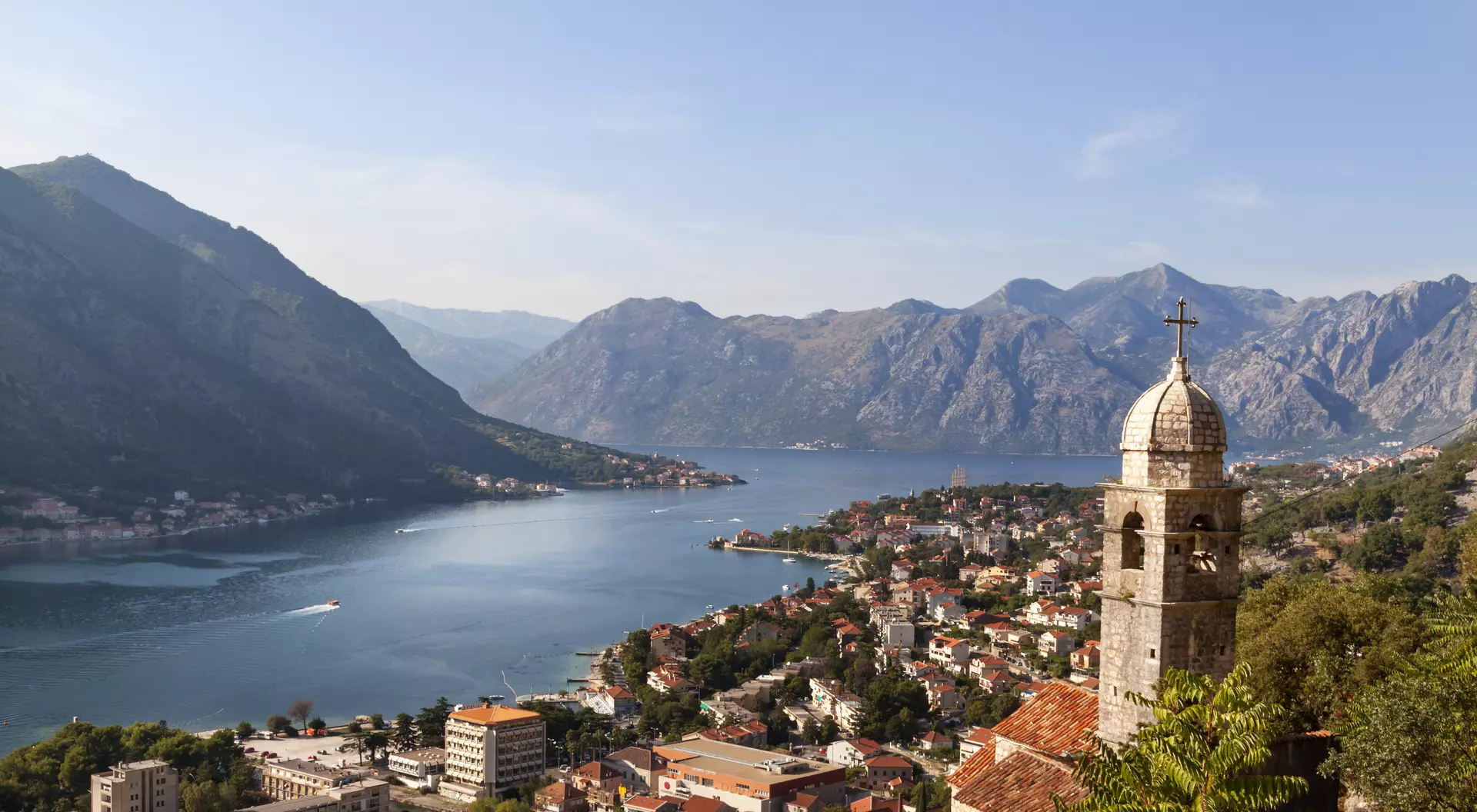 Kotor Bay Aerial view of the Kotor Bay