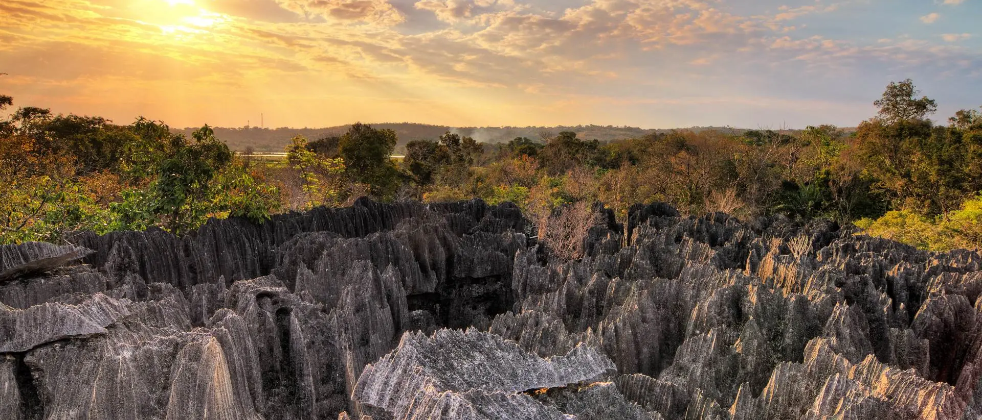 Beautiful view over national park Tsingy de Bemaraha, a UNESCO world heritage site in Madagascar