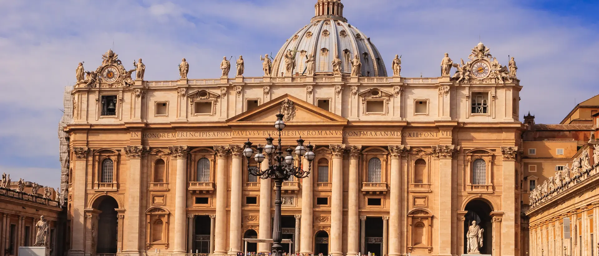 Vatican City Vatican City. To the right of the Basilica the roof of the Sistine Chapel can be seen.