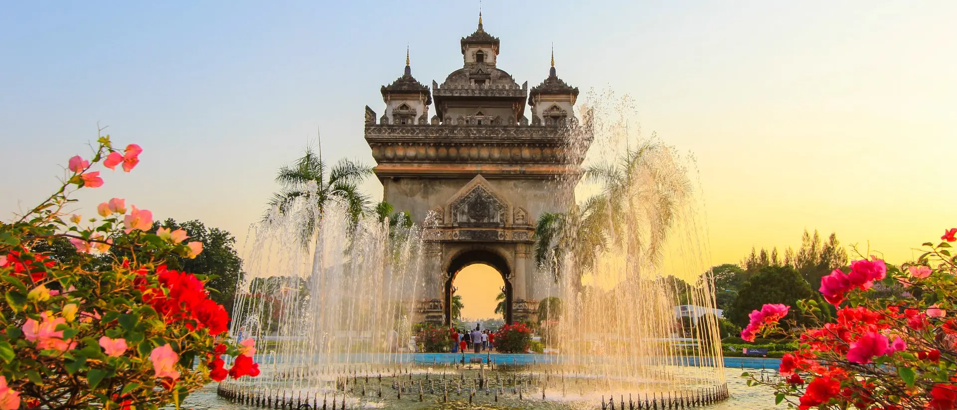 Lang Xang Avenue Patuxai monument on Lang Xang Avenue in the centre of Vientiane, Laos