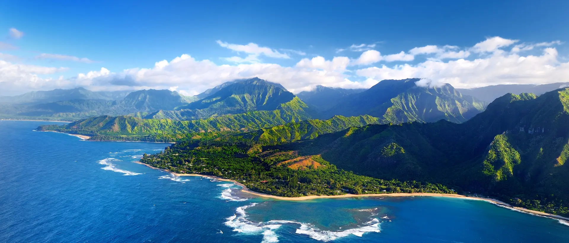 Na Pali Coast Beautiful aerial view of spectacular Na Pali coast, Kauai, Hawaii