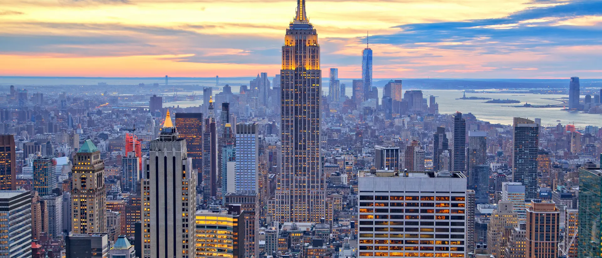 New York Manhattan and Empire State Building from above