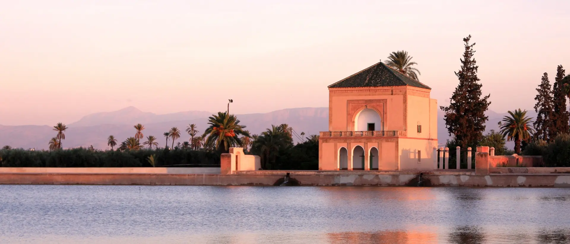 Famous pavilion by a pool