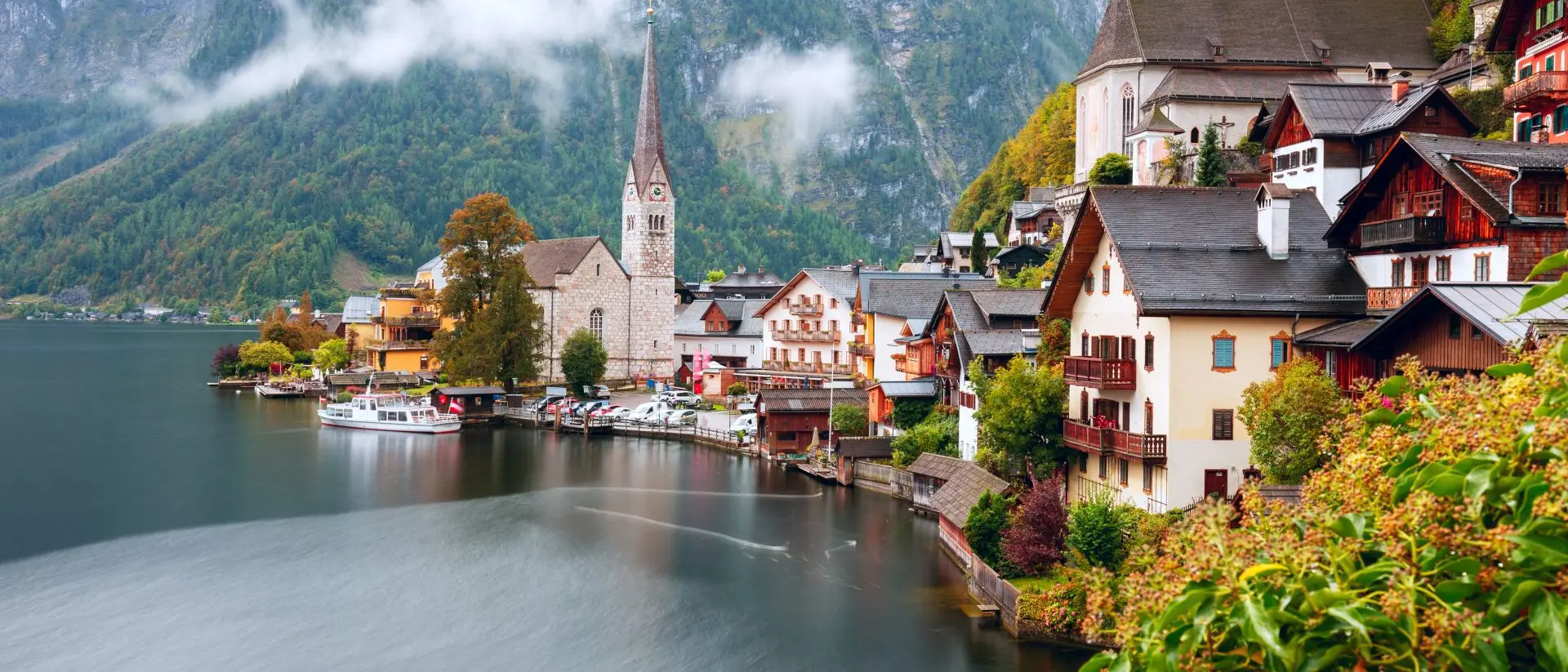 Famous little village of Hallstatt in the Austrian Alps