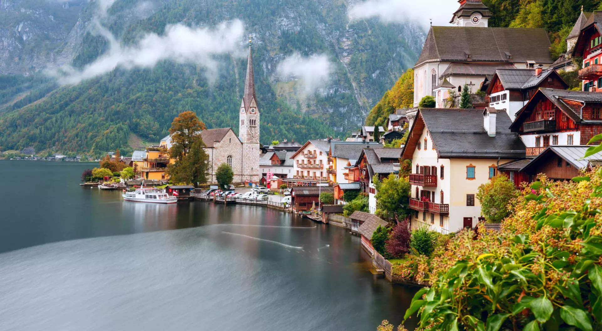 Famous little village of Hallstatt in the Austrian Alps