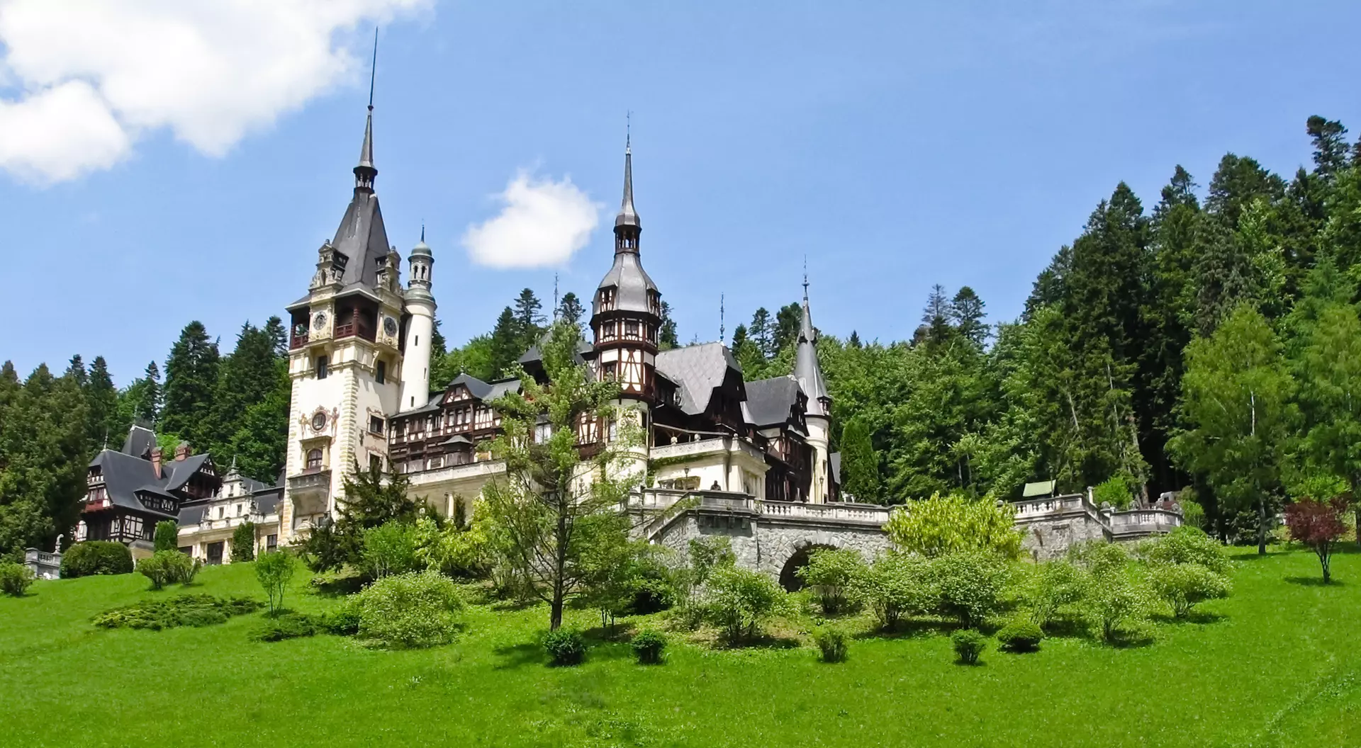 Medieval castle in the woods - Peles castle