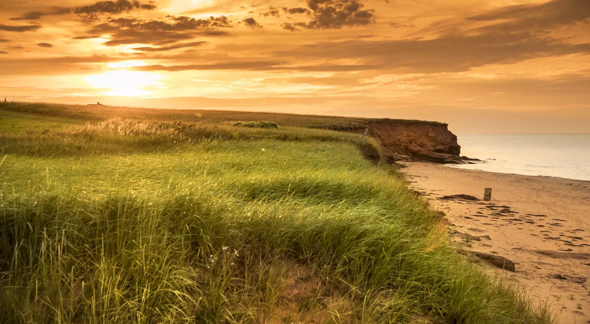 Charlottetown, PEI Peaceful shore of Dalvay Beach during the summer