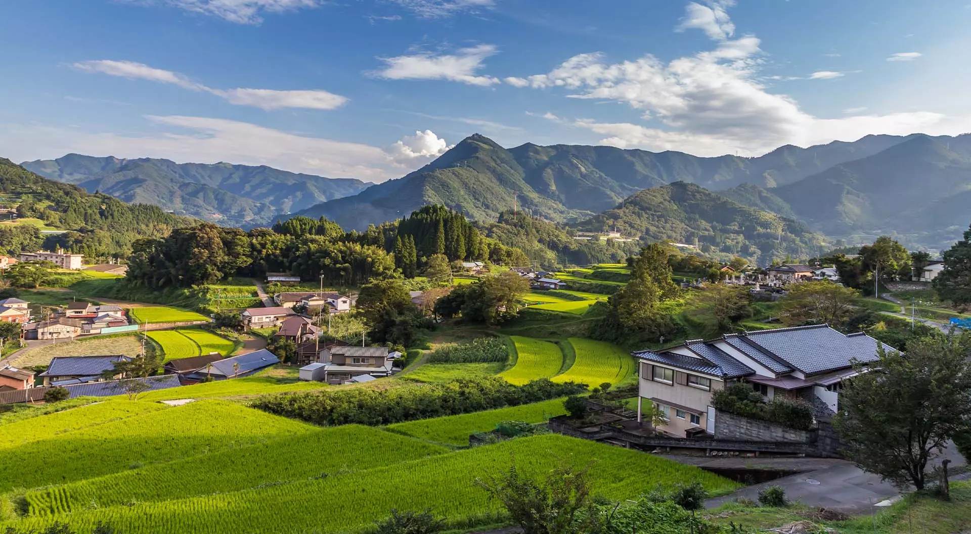 The agricultural village of Takachiho in Miyazaki Prefecture on the island of Kyushu in Japan