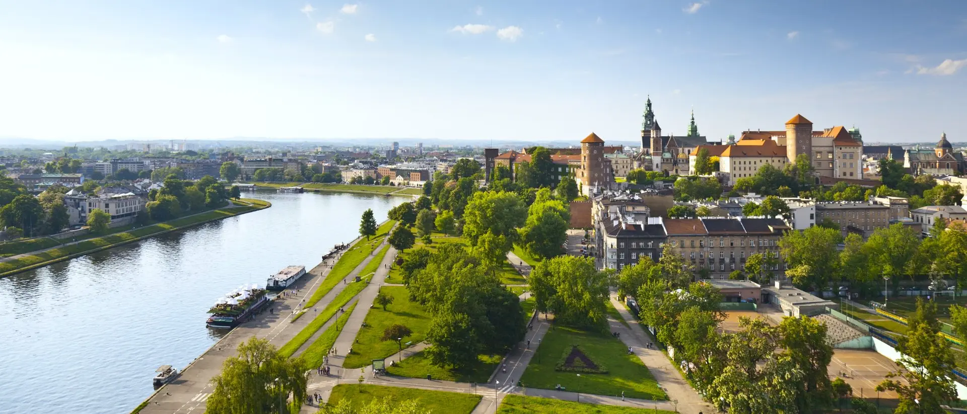 Panoramic view of Krakow