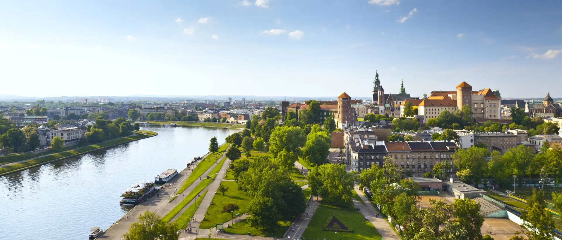 Panoramic view of Krakow