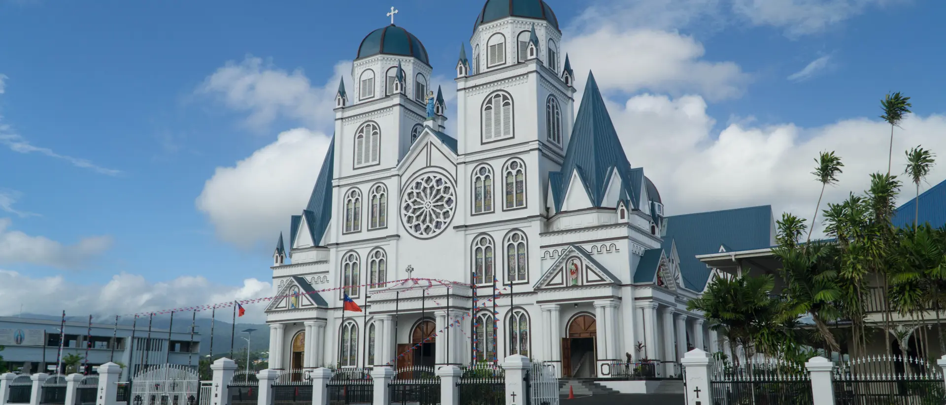 Majestic Immaculate Conception Cathedral in Apia, the capital of Samoa