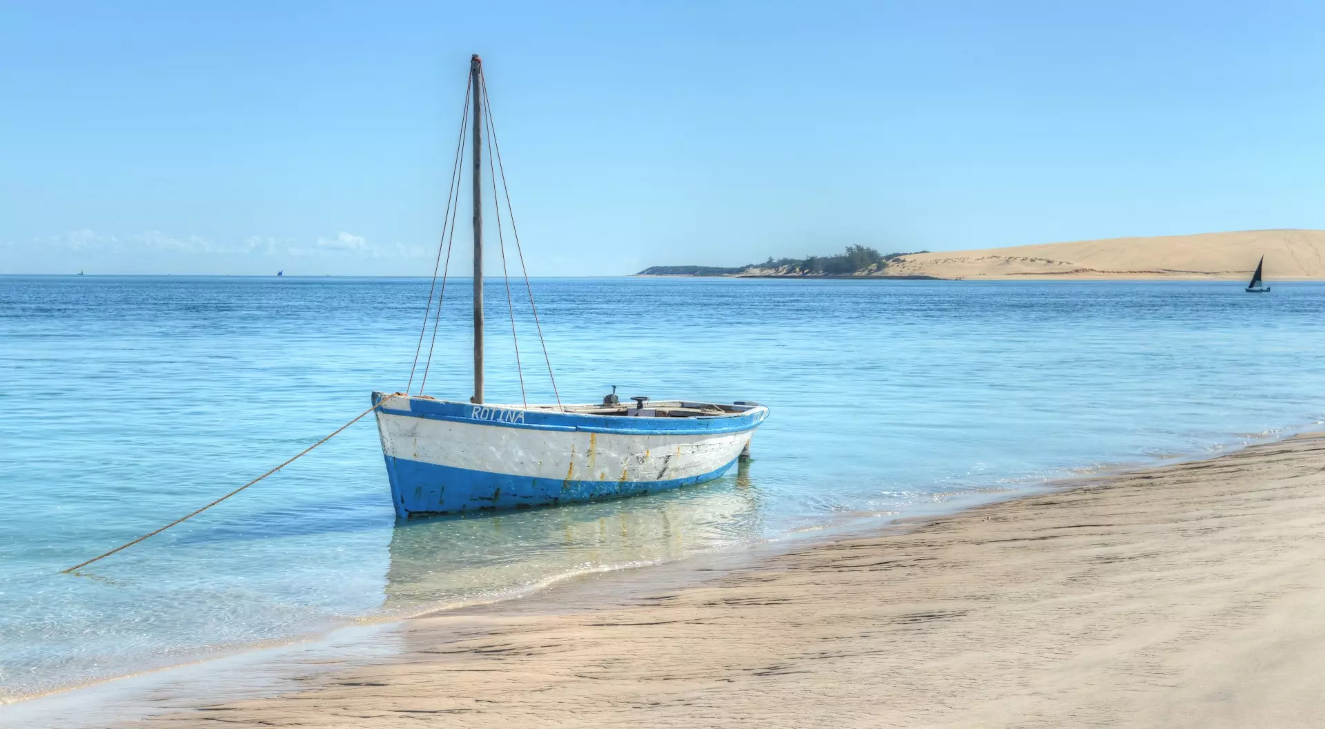 A dhow on Bazaruto Island, Mozambique