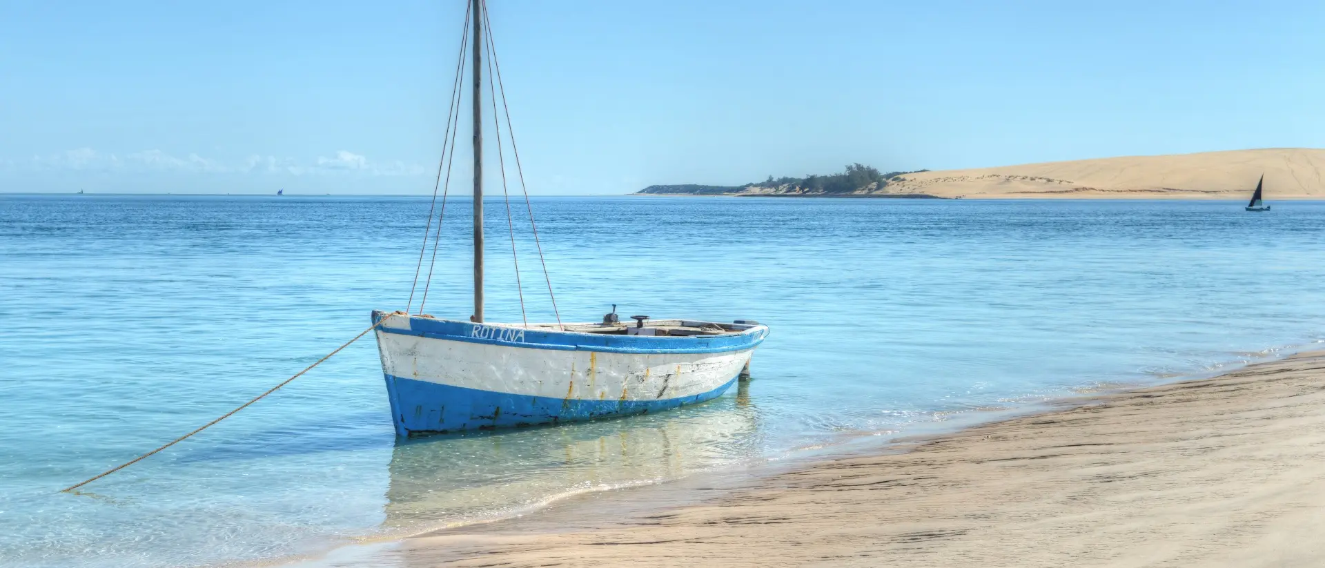 A dhow on Bazaruto Island, Mozambique
