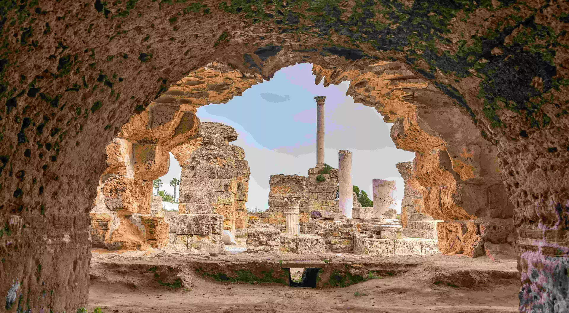 Antonine Baths in the ancient city of Carthage, Tunisia