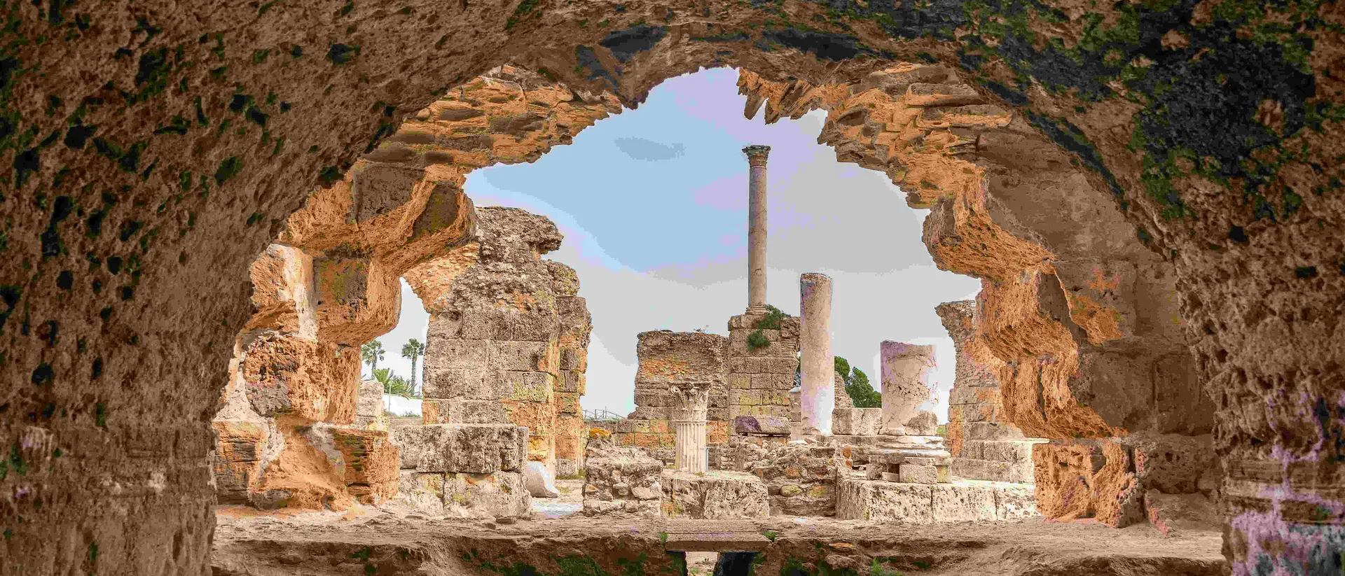 Antonine Baths in the ancient city of Carthage, Tunisia