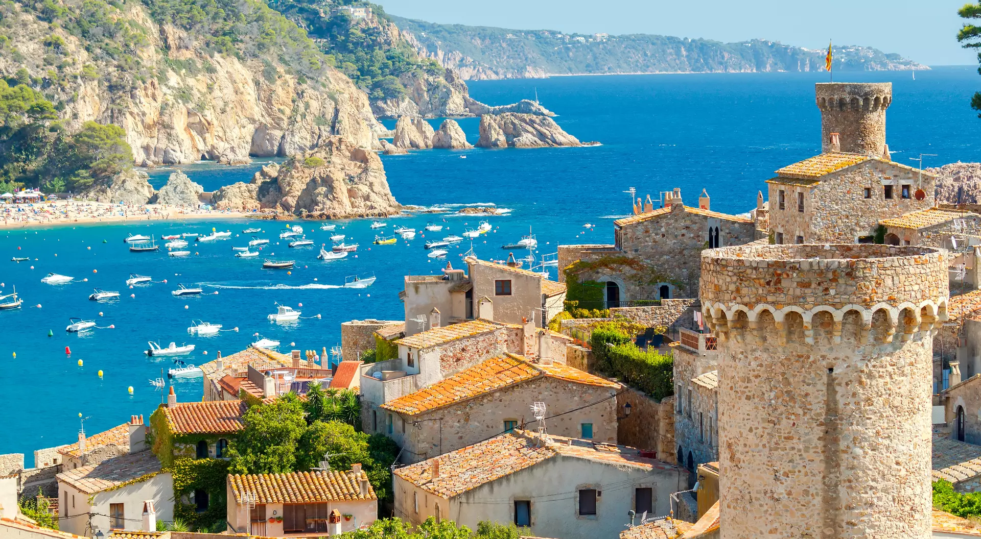 Costa Brava, Spain. Tossa de Mar, Costa Brava, Spain.