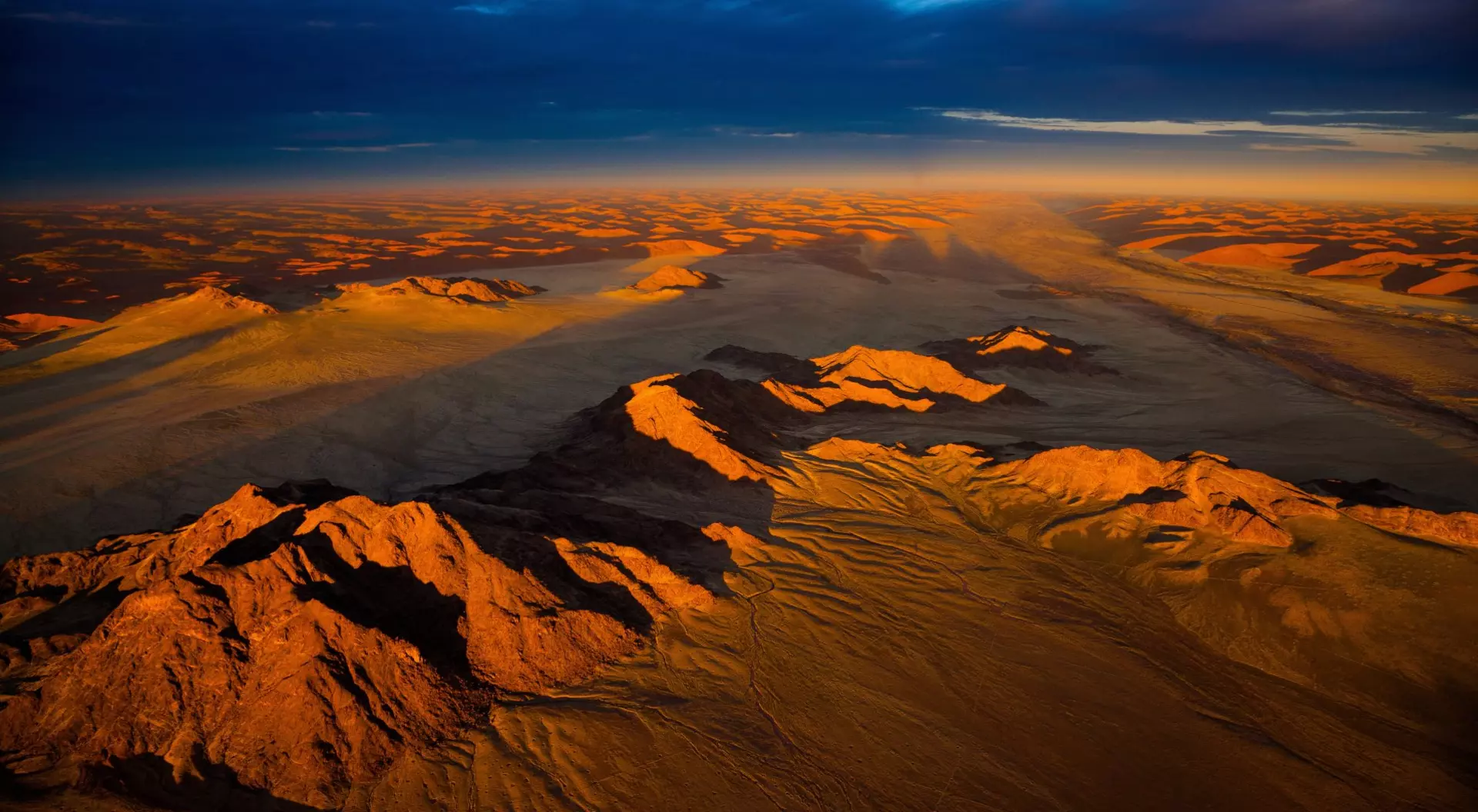 Aerial shot of Namib Desert - Sossusvlei - Namibia