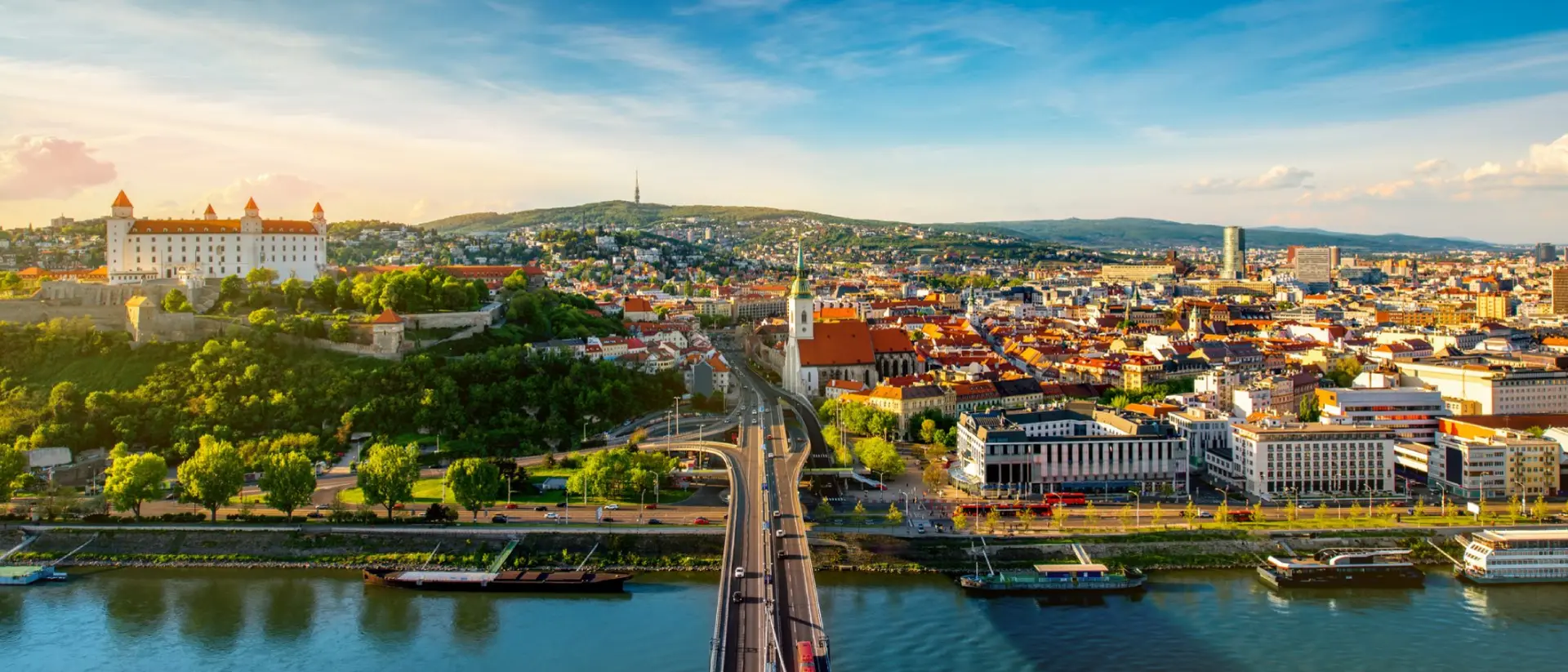 Bratislava cityscape view on the old town