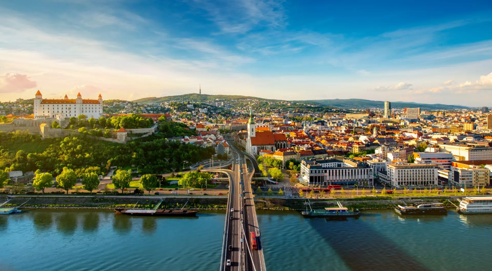 Bratislava cityscape view on the old town