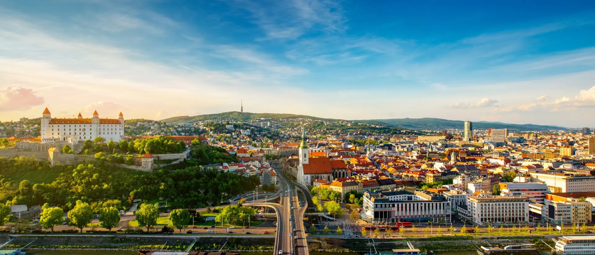 Bratislava cityscape view on the old town