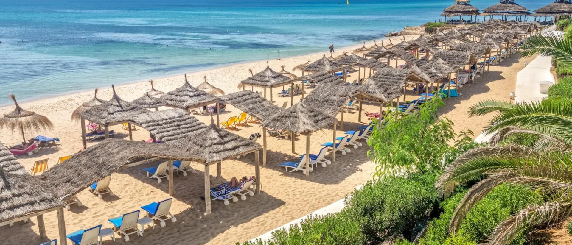 Landscape in a beach in Hammamet