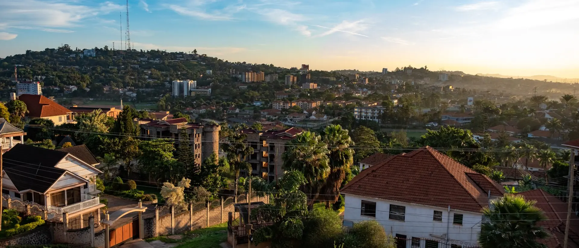 Kampala, Uganda a landscape view of Kampala, the Ugandan capital at sunrise
