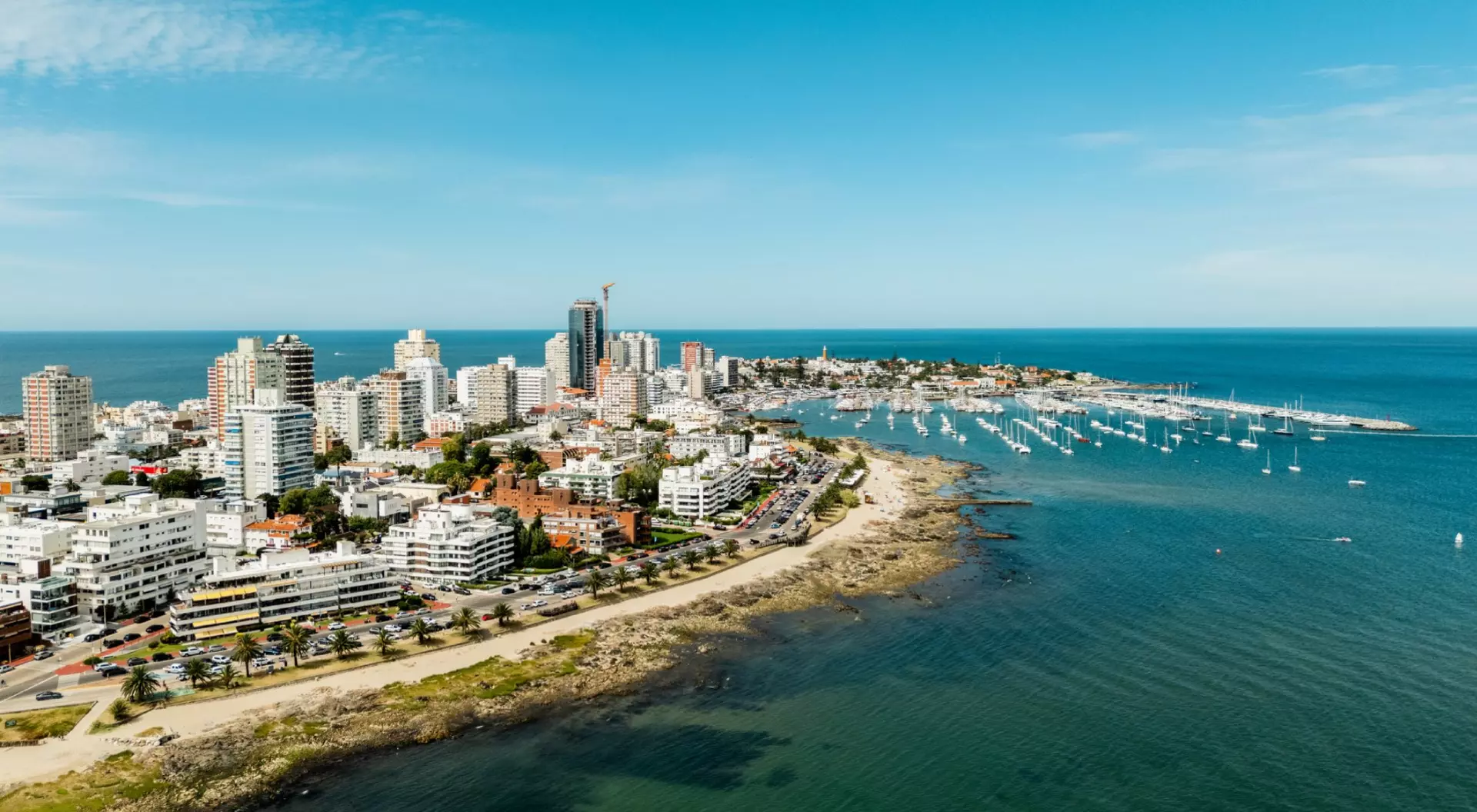 Aerial view of Playa Mansa