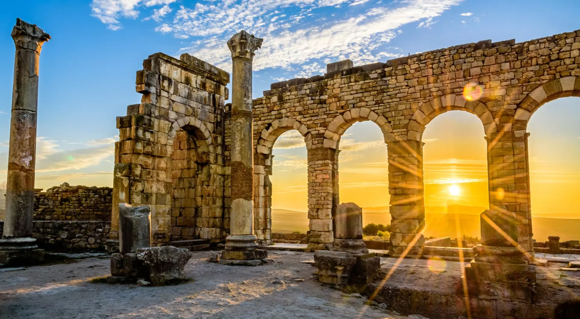 Volubilis is a partly excavated Berber city and commonly considered as the ancient capital of the kingdom of Mauretania