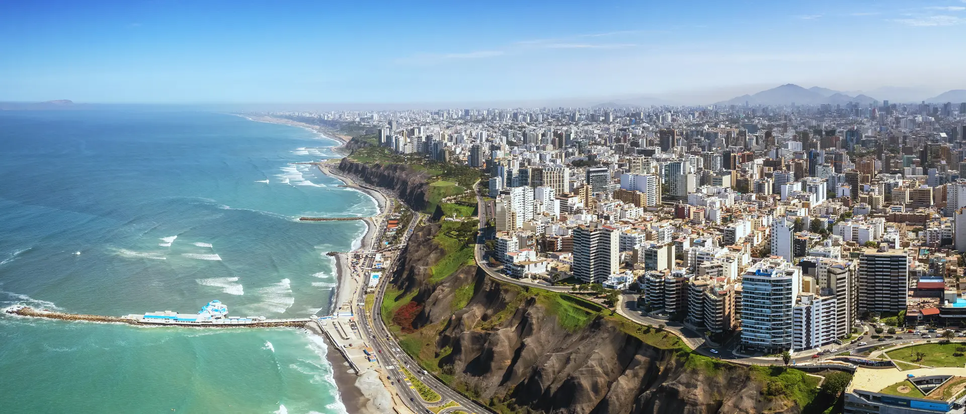 Aerial panorama of Lima
