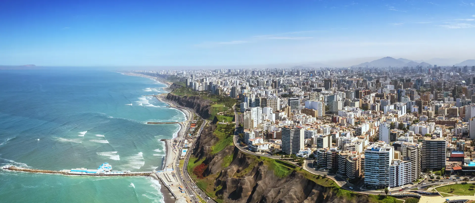 Aerial panorama of Lima