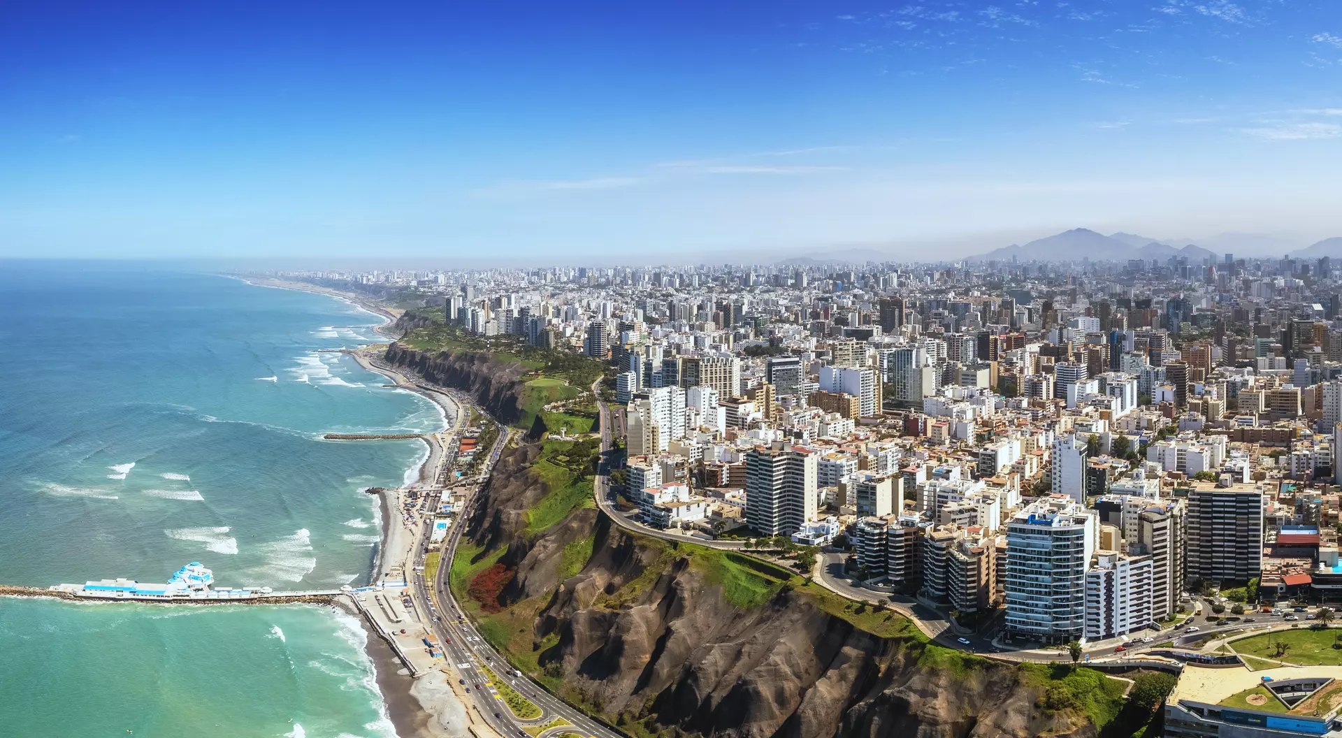 Aerial panorama of Lima