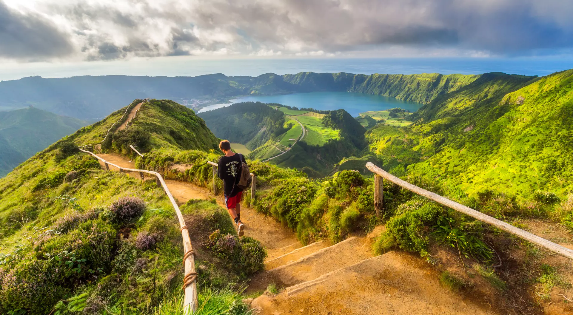 Admire the view of Sete Cidades